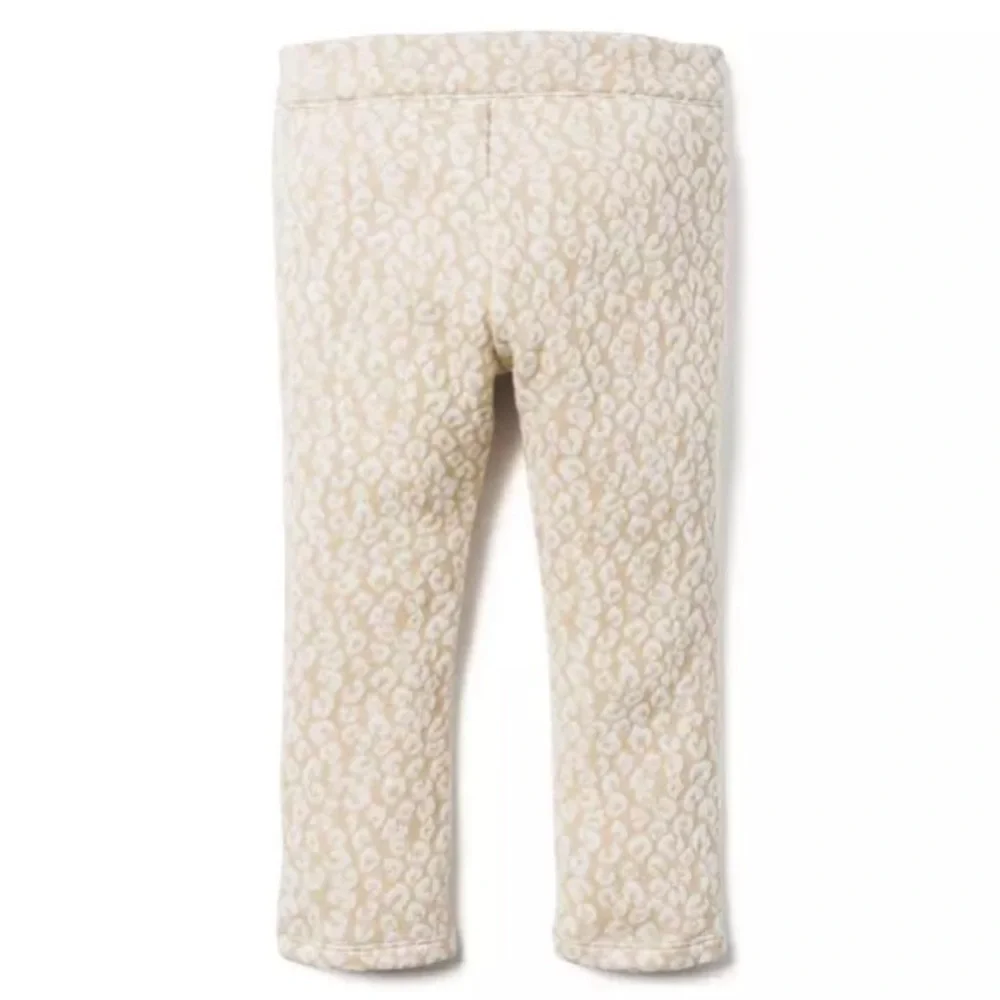 Janie and Jack Cream Leopard Print Pants